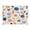 Hand-drawn Shell Pattern, variant on Acrylic Tray Clear Serving Tray Rectangle Decorative Tray with Cut Handle Deer Surrounded by Autumn Leaves