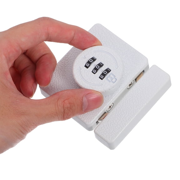 OFFIGAM White Mechanical Keyless Door Lock for Bifold Doors and Closet Security, Easy Installation, and