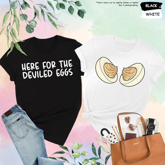 Here For The Deviled Eggs Shirt, Couple Matching Thanksgiving Shirts, Funny Couple Thanksgiving Shirt, Family Thanksgiving Gift