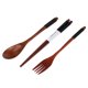 thumbnail image 1 of 1x De Cubiertos Para Viaje 1x Tenedor + 1x + 1 Par De Palillos Accesorio Duro Cuerda Negra Sunnimix Juego de cubiertos para viaje, 1 of 8
