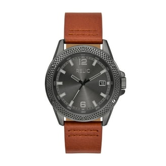 Relic Men's Jeffrey Three-Hand, Gunmetal Alloy Watch - Walmart.com