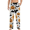 thumbnail image 6 of Yuncity Mens Halloween Pajama Pants Casual Hallowmas Sleep With Drawstring and Pockets Comfortable Relaxed Fit Long for Everyday Wear Sleep Pants White M, 6 of 6