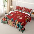 thumbnail image 3 of Erosebridal Comic Boom City Spider Print Twin Quilt Set for Boys Girl, Red Cartoon Halloween Town Twin Coverlet Set, 2pcs, 3 of 7