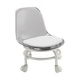 thumbnail image 3 of Tabouret Roulant Bas et Dossier Repose-Pieds à Roulettes Tabouret Roulant Rotatif à 360 Degrés Gris, 3 of 8
