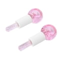 thumbnail image 2 of bolas de hielo frías para masaje de la piel, bolas de hielo faciales, bolas de cristal para belleza, bolas de rodillo para la cara, herramientas de masaje para reducir la hinchazón, color rosa, 2 of 14