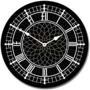 Big Ben Black Large Wall Clock | Beautiful Color, Silent Mechanism, Made in USA