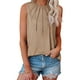 thumbnail image 2 of Camiseta sin mangas BLENCOT a la moda de verano de color beige para mujer, 2 of 9