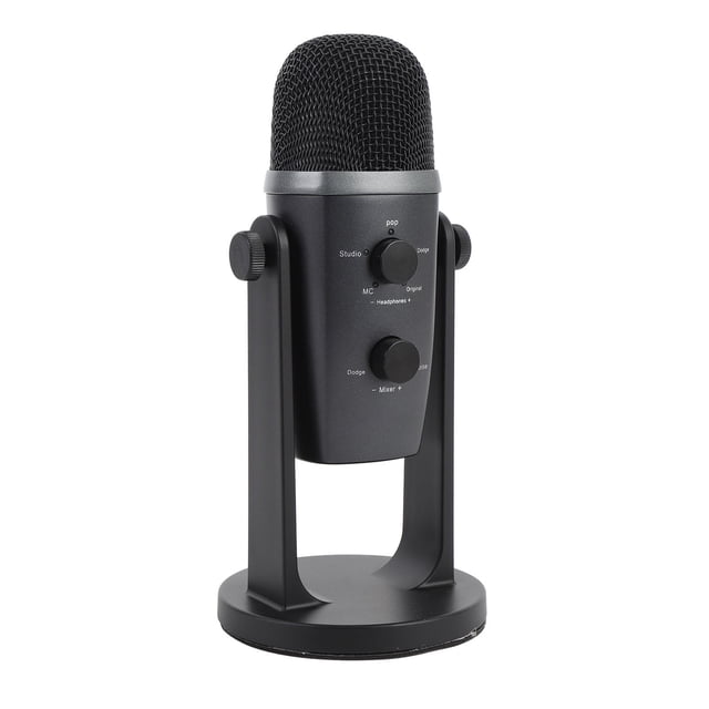 Condenser USB Microphone, Clear Sound Computer PC Mic Aluminum Alloy for Live Streaming for Gaming