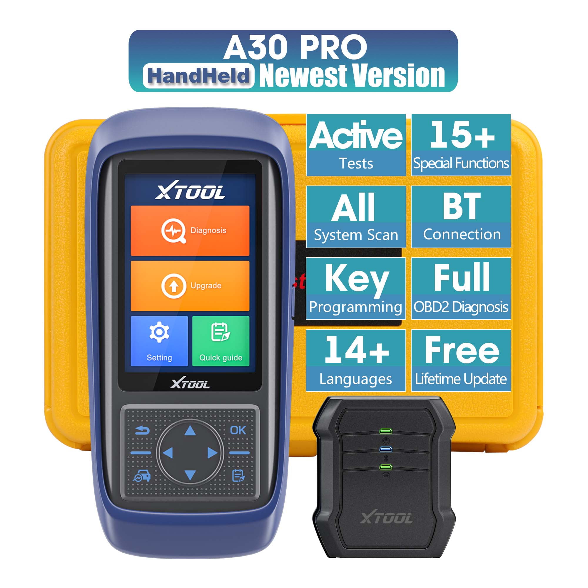 XTOOL A30 Pro BiDirectional Scan Tool, Bluetooth Full System