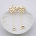 thumbnail image 4 of UDIYO Flower Shape Anti-Exposure Women Brooch Pin Shining Rhinestone Faux Pearls Safety Pin Costume Accessories, 4 of 7