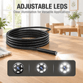 Semi Rigid Calbe 5'' Dual Lens Borescope Camera with 3.3FT Semi-Rigid Cable for Wall and ...