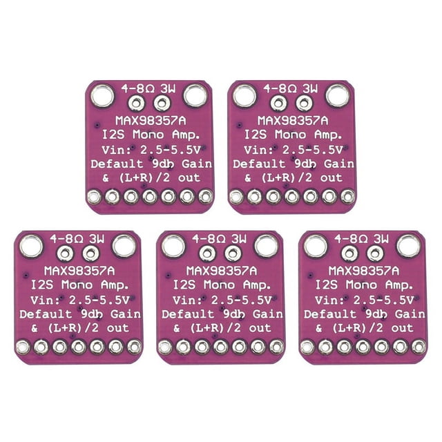 5X Max98357 I2S 3W Clase Amplificador D Interfaz de Breakout Dac Módulo Decodificador Tarjeta de Audio Sin Filtro para Raspberry Pi Esp32