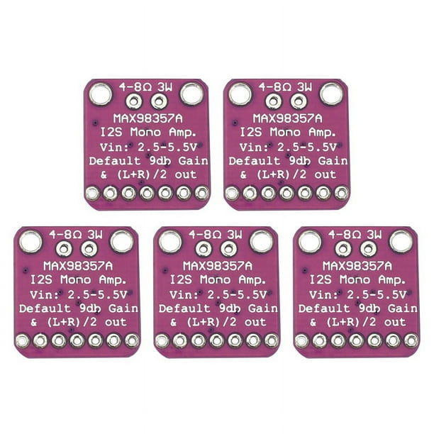 5X Max98357 I2S 3W Clase Amplificador D Interfaz de Breakout Dac Módulo Decodificador Tarjeta de Audio Sin Filtro para Raspberry Pi Esp32