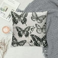 thumbnail image 2 of FUMJ Throw Pillow Covers for Couch Butterflies Bed Or Sofa Pillows Case Pattern of Black Silhouettes of Butterflies On White Background Decorative Square Cushion Covers, 2 of 5