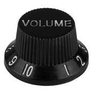 Parts Express Guitar Volume Knob Solid Strat Bell Type 1" - Black