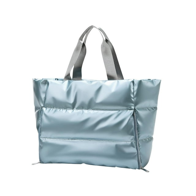 Bolsa de Gimnasio deportiva Yinane Bolsa de lona Tote Bolsillos múltiples Bolsa de noche resistente al agua Azul