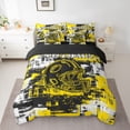 thumbnail image 3 of Erosebridal American Football 7 Pieces Comforter Sets Pittsburgh Bedding Set for All Season Twin Size Gifts for Football Fans Football City Bed in a Bag with Comforter, 3 of 5