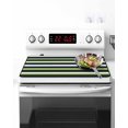 thumbnail image 2 of Green and Stove Top Covers for Electric Stove, 28'x20'' Dark Blue Stripe Minimalist Abstract Striped Glass Ceramic Stove Cover Foldable Rubber Mat Heat Resistant Cooktop Protector for Kitchen, 2 of 8