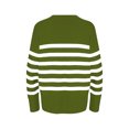 thumbnail image 4 of Gibobby Sueter Dama Suéter casual suelto con cuello Rojoondo y para mujer (Verde, L), 4 of 5
