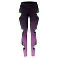thumbnail image 4 of MKLEKYY Leggings deportivos para mujer Leggings para entrenamiento para mujer Leggings con estampado navideño de bloques de color Leggings suaves y elásticos 335, 4 of 4