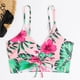 thumbnail image 4 of Traje de baño de 2 piezas para mujer, trajes de baño para mujer, traje de baño casual de moda para mujer, bikini estampado con pliegues planos y huecos, 4 of 5