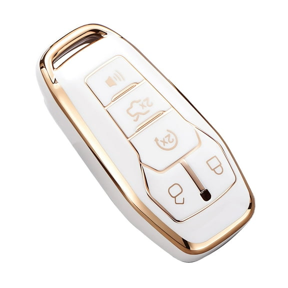 for Ford Key Fob Cover, Premium Soft TPU Full Protection Key Fob Case for Ford Fusion Mustang F150 Edge Explorer Lincoln MKZ MKC MKX Smart Remote Key Protector