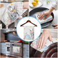 thumbnail image 3 of Easter Bunny Kitchen Towels Set of 2, Water Absorbent Dish Towel, Blue Easter Eggs Spring Floral Grey Plaid Decorative Hand Towels - Quick Drying Cloth for Cooking Baking, 18x28 Inch, 3 of 8