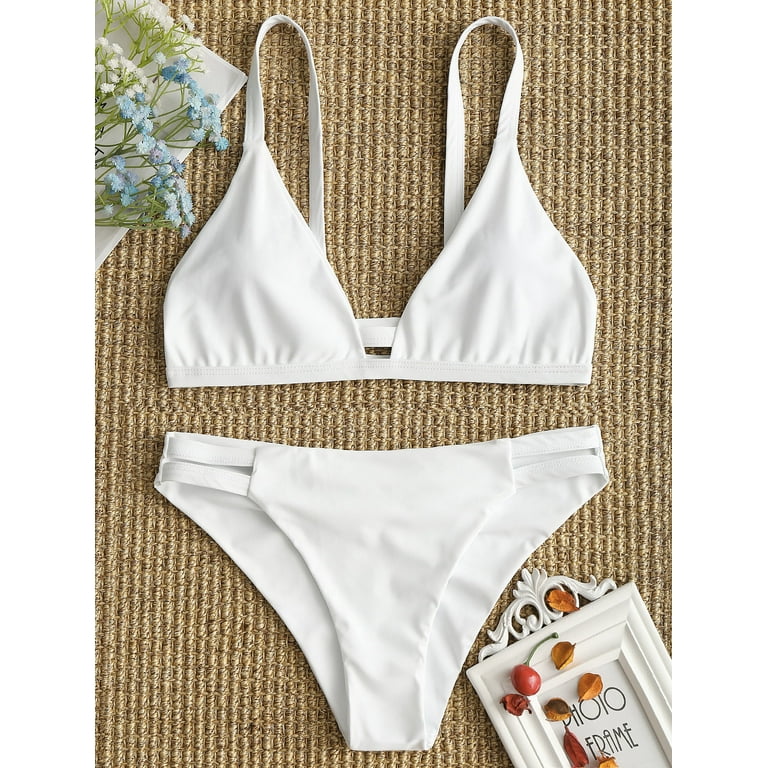 Zaful white bathing suit cheap