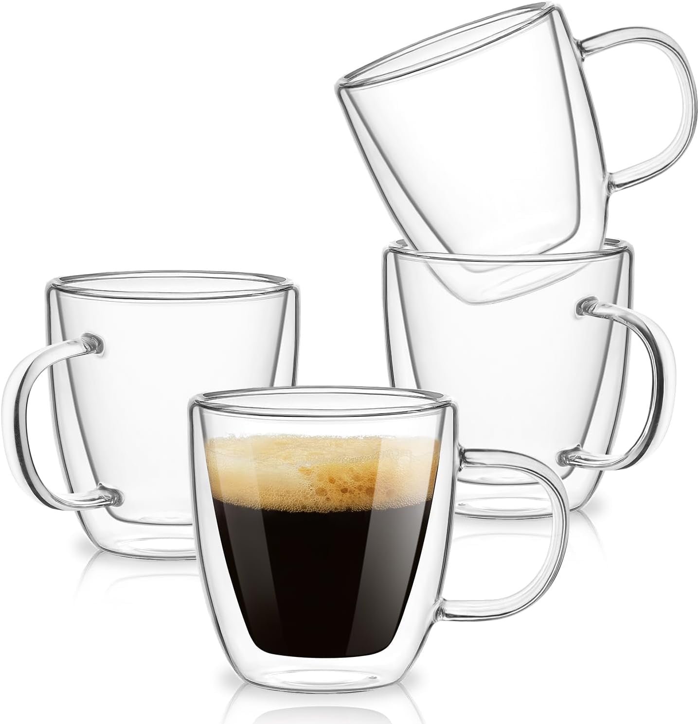 Coffret 2 Verres à Expresso Double Paroi Dot Dot Zak! Designs 20 Cl Avec Cuilleres