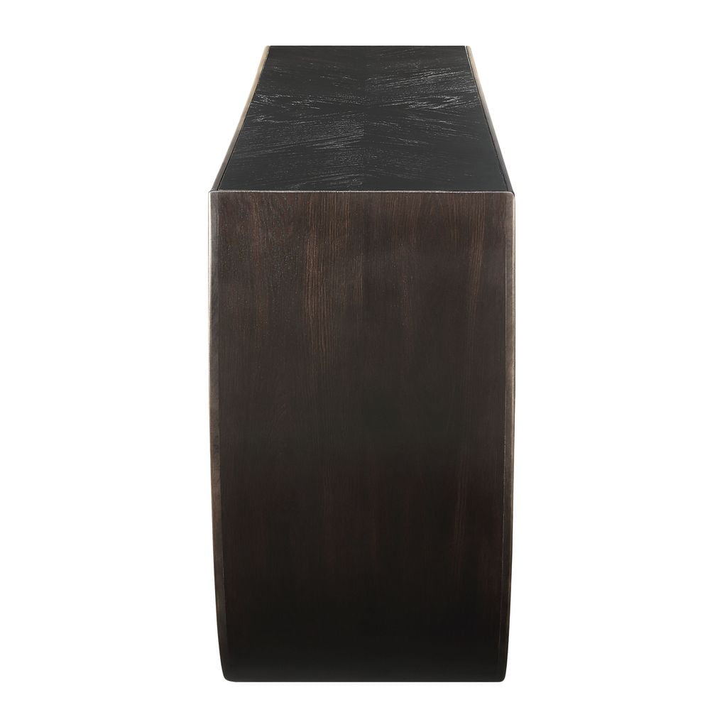 Acme Maceo Console Table Black & Gold