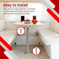 thumbnail image 2 of 4X RV Table Base Aluminum Pedestal Table and Floor Mounting Base with 12 Mounting Holes and Screw, 2 of 7