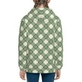 thumbnail image 6 of Naloa Daisy Plaid Green Teenage Zipper Hoodie, Long Sleeve Zip Up Hoodies Casual Jackets Tops for 7-12 Years-Small, 6 of 6