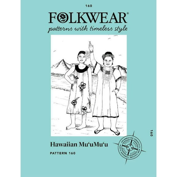 Folkwear Hawaiian Mu'uMu'u Dress Tropical #160 Sewing Pattern (Pattern Only) folkwear160
