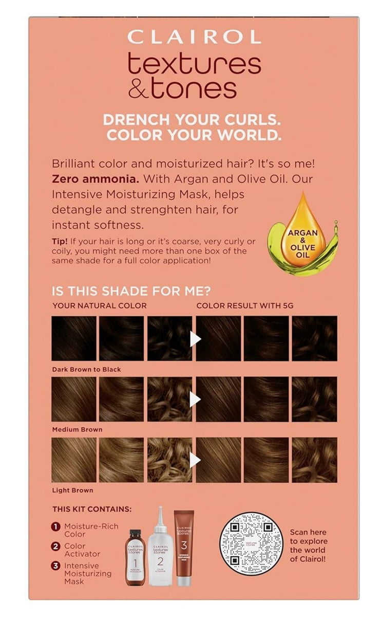 Clairol Text & Tone Kit #5G Caramel Brown (Pack of 2)