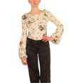 thumbnail image 3 of Free People T-Shirt de Base pour Femmes To The Tropics, Blanc Cassé, Moyen, 3 of 5