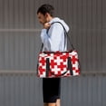 thumbnail image 7 of Honeii Red Cross 1 Print Gym Bag,Carry on Weekender Overnight Bag, Travel Duffel Bags, Personal Item Travel Bag,Tote Bag,Workout Dance Bag, 7 of 7