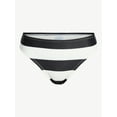 thumbnail image 4 of Time and Tru Women's Stripe a Pose Mid Rise Bikini Bottoms, Sizes XS-XL, 4 of 4