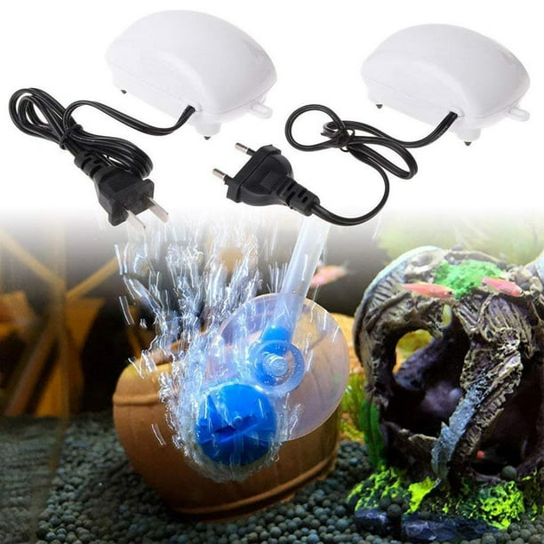 AQQA 18W Rechargeable Air Pump - 320GPH, 6 Outlet Adjustable Aquarium & Pond Aerator With Battery