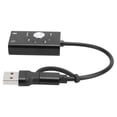 thumbnail image 2 of Tarjeta de sonido tipo C a audio, adaptador de audio USB Tecnología de audio 3D multifunción Estéreo para OS X V9.0 para sistema Win 2000/2003/XP/Vista/Windows 7/8Movies Fyydes Descripción de la referencia, 2 of 6