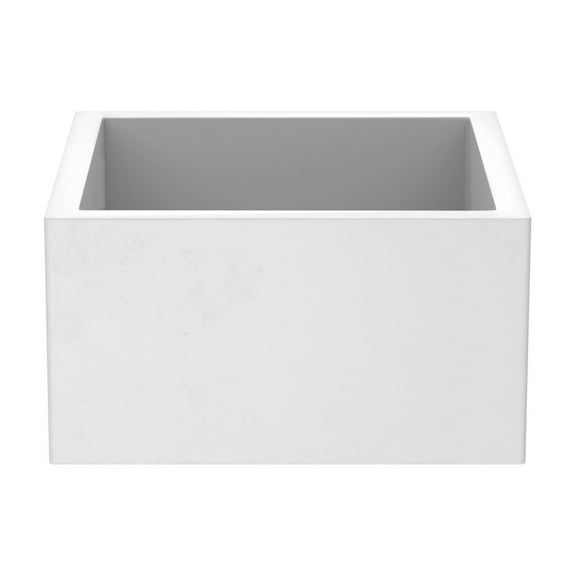 Native Trails Nsb1515 Nativestone 15" Farmhouse Single Basin Concrete Kitchen Sink - Pearl