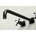 thumbnail image 3 of Kingston Brass KS6040BX Metropolitan Two-Handle 3-Hole Wall Mount Roman Tub Faucet in Matte Black, 3 of 6