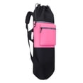 thumbnail image 3 of Mochila para monopatín con cierre de cordón, bolsa de almacenamiento para esterilla de yoga, impermeable, para longboard Negro y rojo rosa, 3 of 8