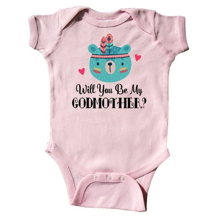 

Inktastic Godmother Proposal Baby Bear Gift Baby Girl Bodysuit