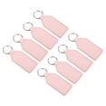 thumbnail image 1 of Unique Bargains Leather Keychain Blanks, 8 Pack PU Leather Key Fob with Key Rings, Pink, 1 of 6