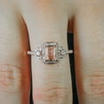 thumbnail image 2 of 2Pcs/Set Ladies Rings Shiny Faux Crystal Rose Golden Alloy Ring Elegant Jewelry Accessories Fashion Micro-Inlaid Square Rhinestones Rings Engagement Gift, 2 of 7