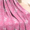 thumbnail image 3 of Pink Butterfly Pattern Blanket,Comfortable Soft Lamb Wool Throw Blanket,All Season,Warm Lightweight Blankets for Sofa Bed Couch Living Room Chair,50"x60", 3 of 4