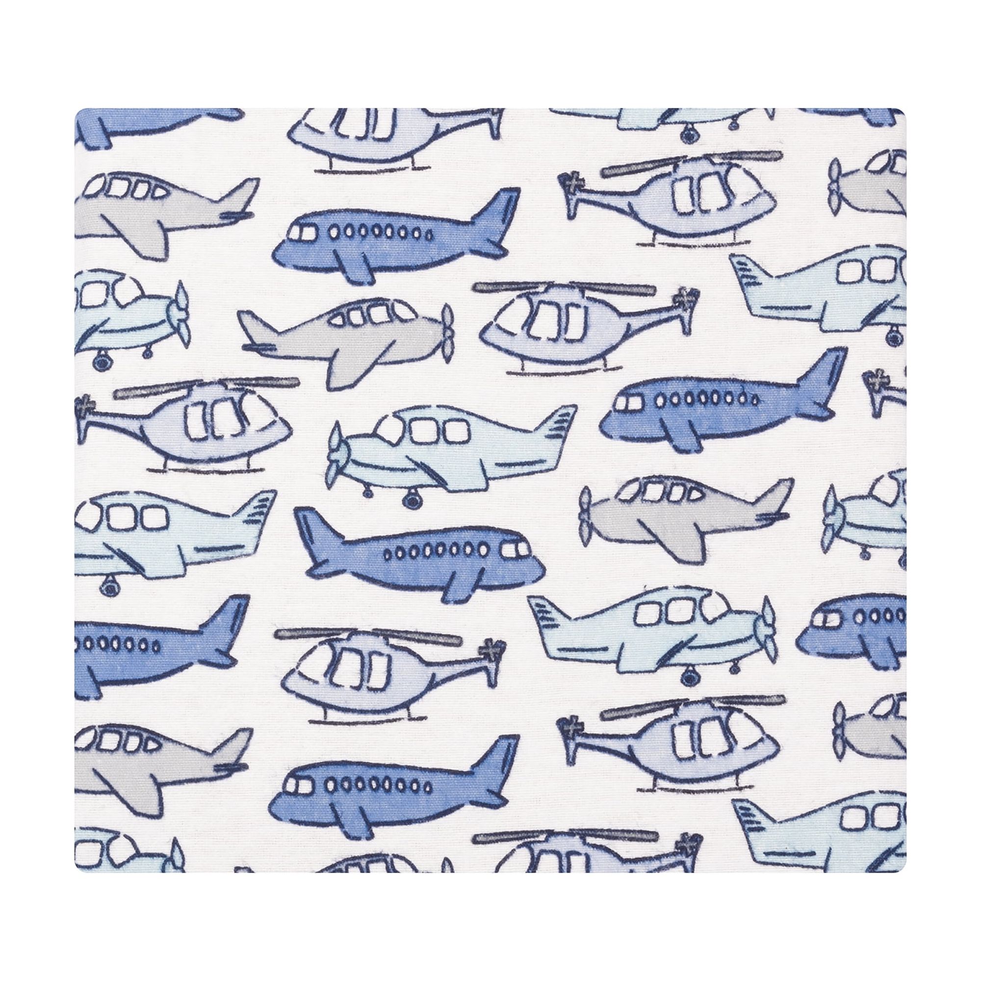 Hudson Baby Unisex Baby Cotton Poly Flannel Receiving Blankets, Born To Fly 4-Pack, One Size