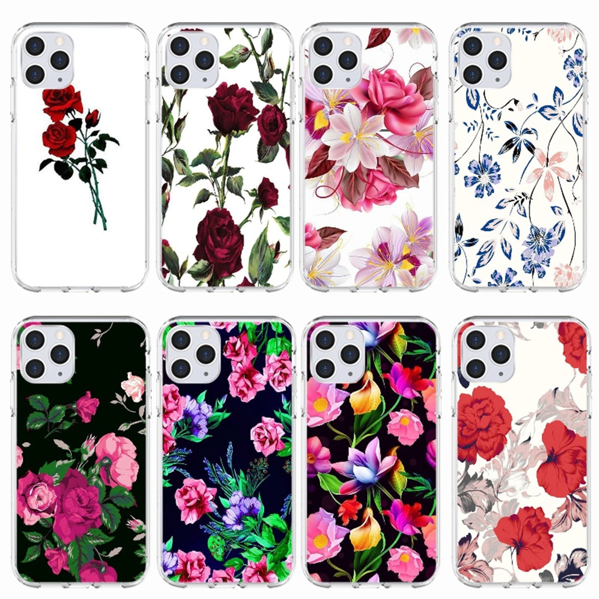 For IPhone 11 12 Pro XS Max X XR 7 8P Square Phone Case Luxury Louis Flower