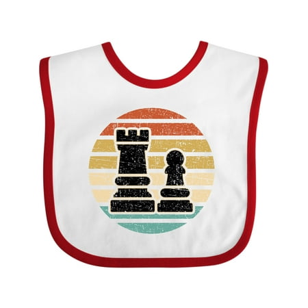 

Inktastic Chess Player Retro Sunset Gift Baby Boy or Baby Girl Bib