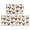 Rooster and Text Cream Pattern, variant on Rooster and Text Brown Pattern Anti Fatigue Kitchen Rugs Set Of 2, Non Slip Washable Decorative Floor Mats for Kitchen Sink Laundry, 17"x30" and 17"x47"